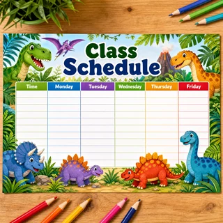 Templat Jadual Waktu Sekolah