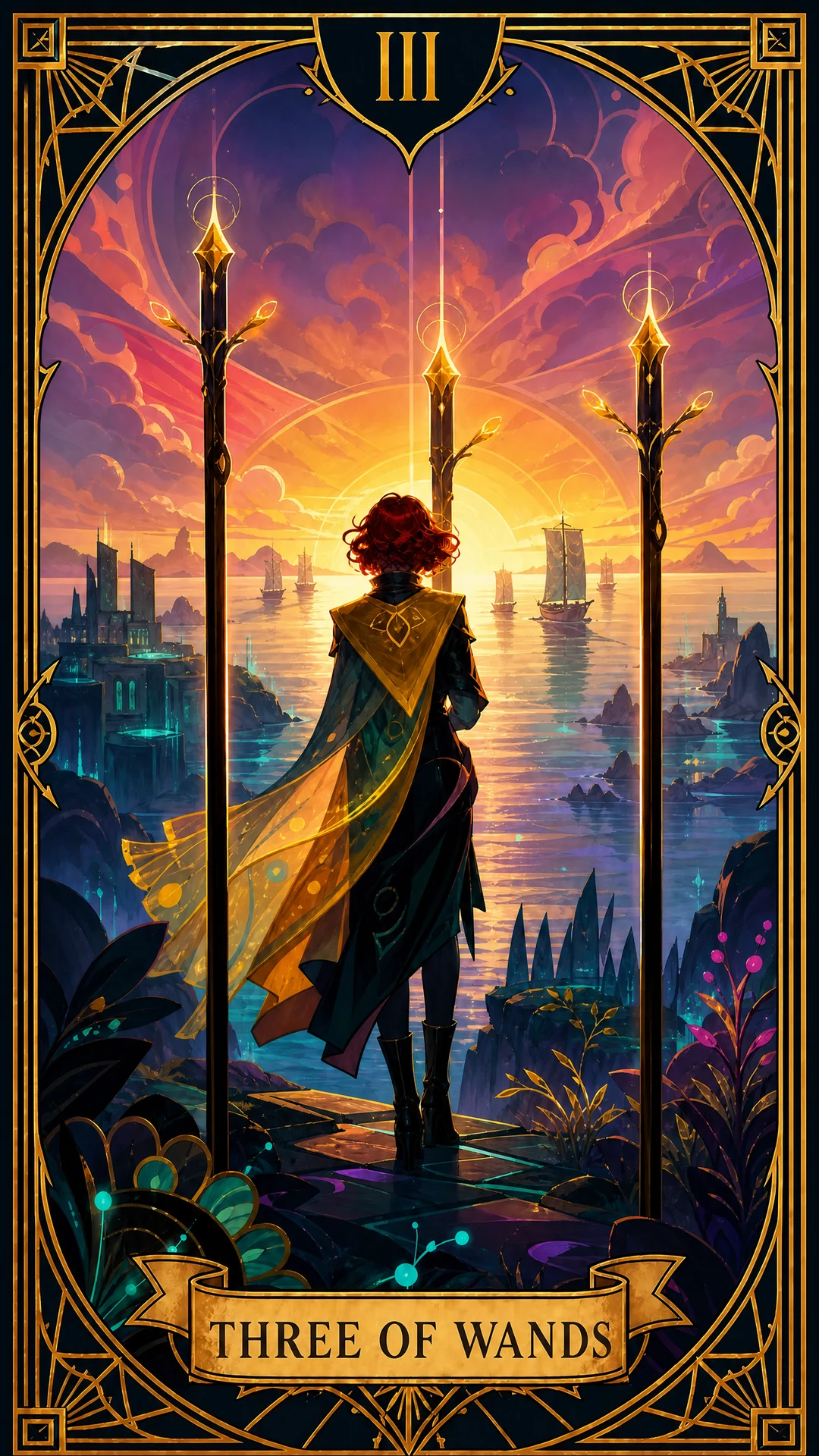 Three of Wands Tarot Card Meaning