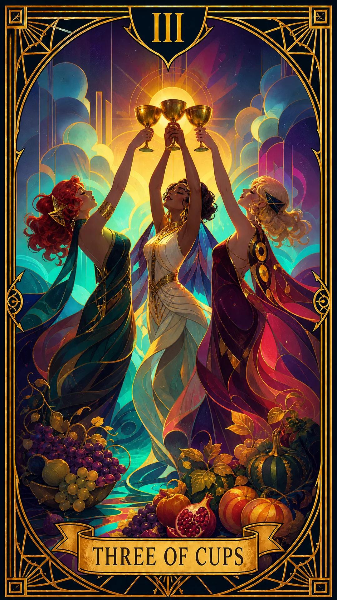 Three of Cups Tarot Card Meaning