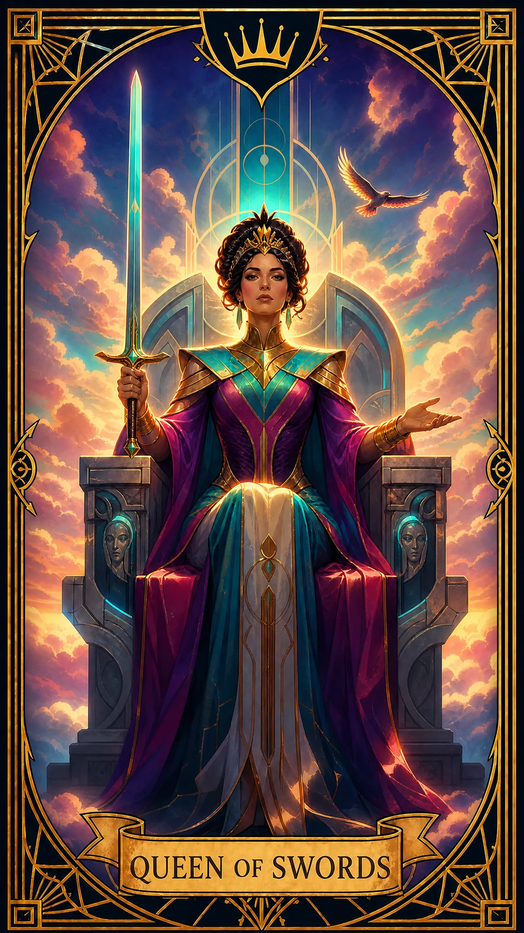 Queen of Swords Tarot Card Meaning