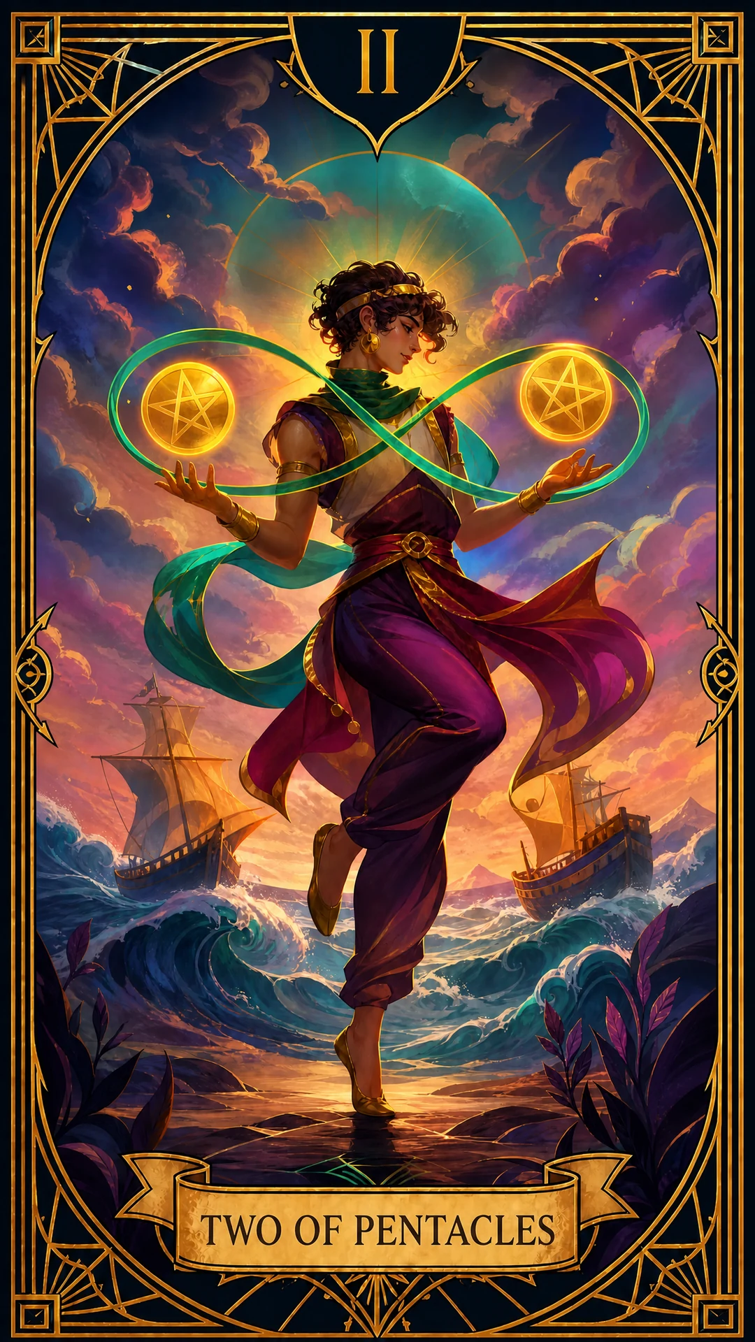 Двойка Пентакли Tarot Card Meaning